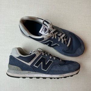 New balance 574 men blue grey worn a few times 10 trainer sneaker